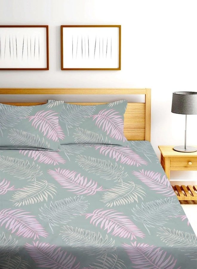 Sleep Home Microfiber Single Bedsheet for Single Bed|Hypo-Allergenic Floral Design Bed Spread|Wrinkle Free Bedsheets/Bedcover|1 Pillow Covers Included(60X90 Inches|),144 TC - Image 3