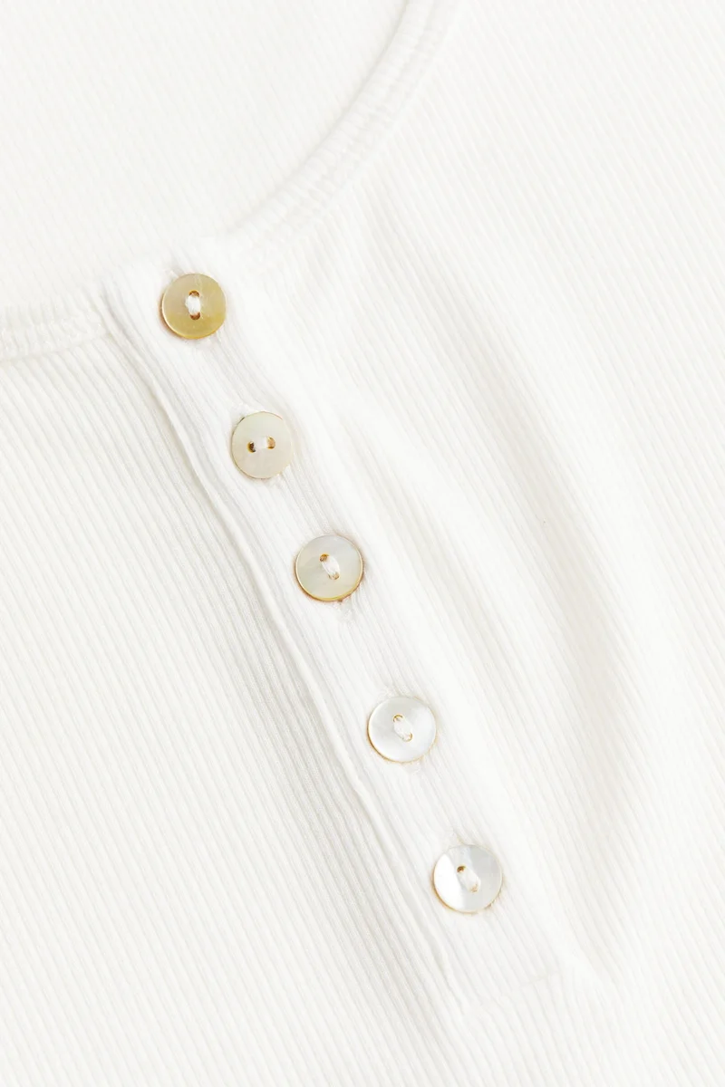 H&M Ribbed Round Neck Top