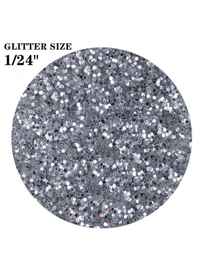 TORC Silver Chunky Glitter 4 OZ Glitter for Resin Crafts Tumblers Cosmetic Makeup Nail Art Festival Decoration - Image 2