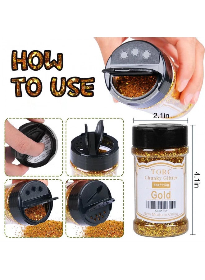 TORC Silver Chunky Glitter 4 OZ Glitter for Resin Crafts Tumblers Cosmetic Makeup Nail Art Festival Decoration - Image 3