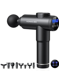 KONKA Konka Mini Fascia Gun Home Fitness Massager Compact and portable charging model, muscle relaxation fascia grab black+99 level 8-head+storage bag  - Image 2