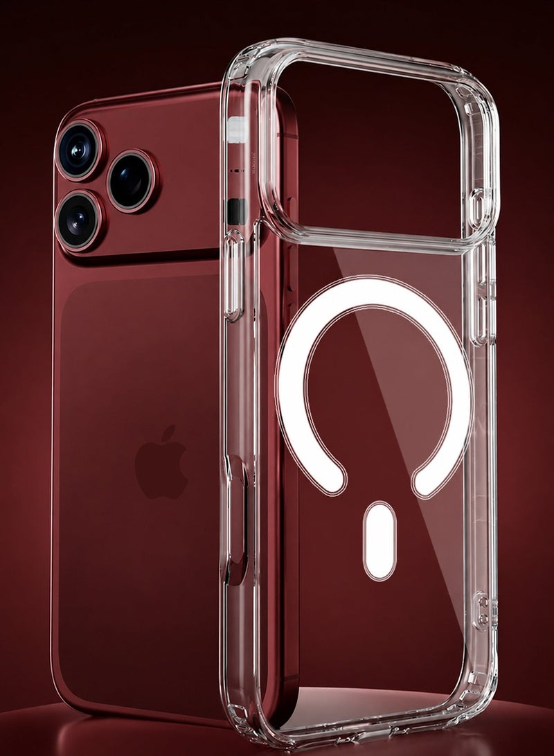 DUSALA Clear Magnetic Case for iPhone 18 Pro Max - Transparent Shockproof Protective Cover with MagSafe Compatibility - Image 4