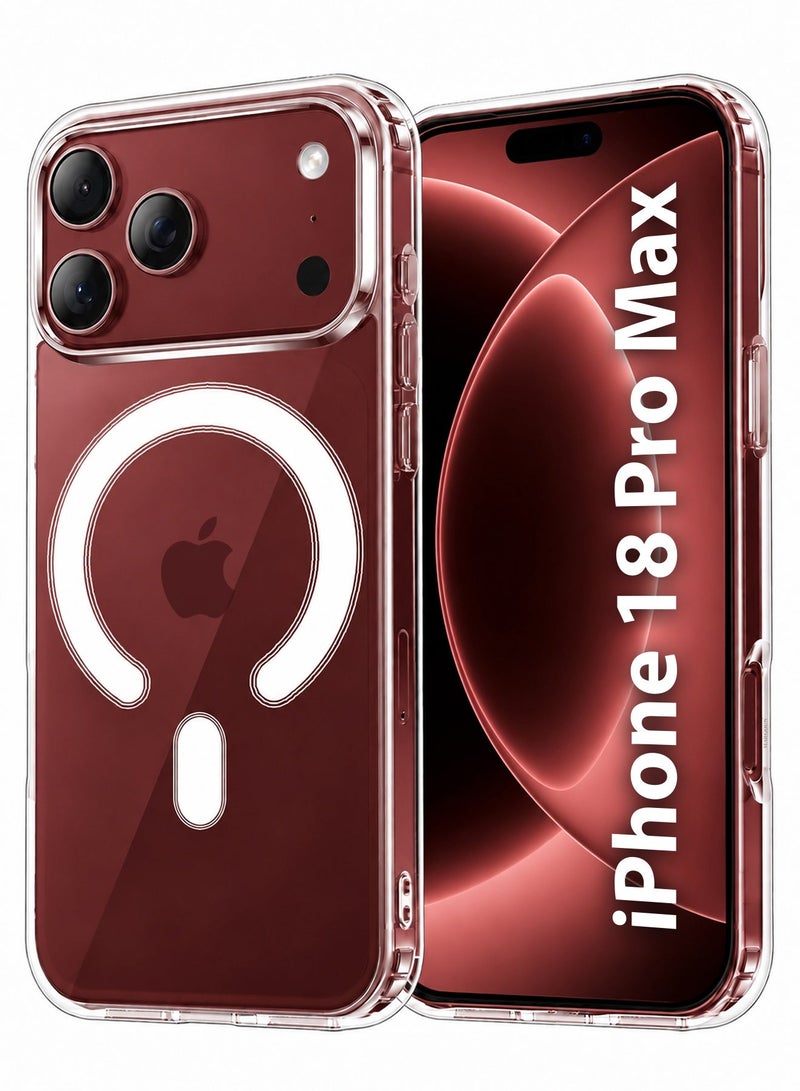 DUSALA Clear Magnetic Case for iPhone 18 Pro Max - Transparent Shockproof Protective Cover with MagSafe Compatibility - Image 1