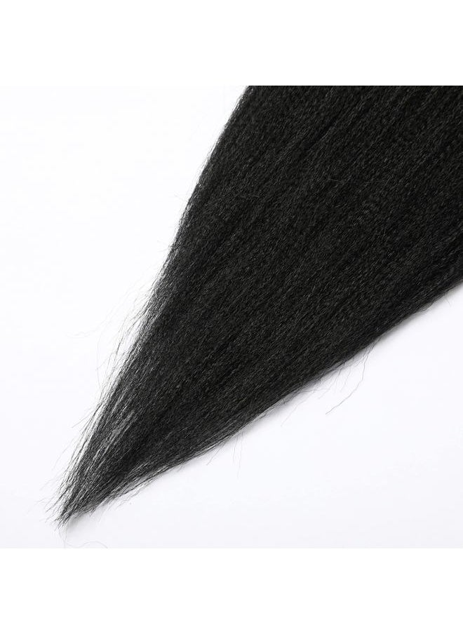 ShowCoco - Braiding Hair Pre stretched Natural Black - 26''-8 Packs Long Braiding Hair, Natural Braid Crochet Hair, Hot Water Setting Professional Soft Yaki Texture (26inch,#1B) - Image 1