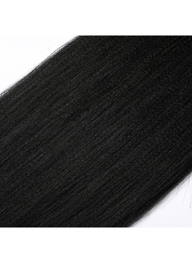 ShowCoco - Braiding Hair Pre stretched Natural Black - 26''-8 Packs Long Braiding Hair, Natural Braid Crochet Hair, Hot Water Setting Professional Soft Yaki Texture (26inch,#1B) - Image 1