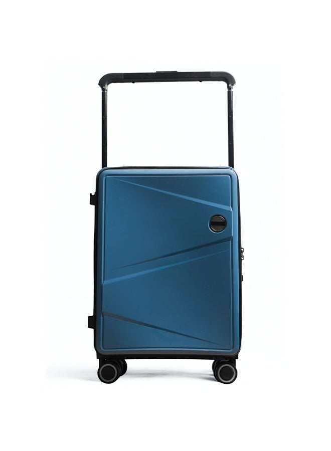 TEREPLUS® Carry On 20-inch Luggage Travel Suitcase with Dual Front Open Laptop Compartment Wide Handle Silent Wheels USB Port Charging - Image 1