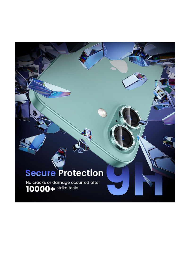 iPhone 16 / iPhone 16 Plus Camera Lens Protector, 9H Tempered Glass Camera Cover Screen Protector, HD Clear, Metal Individual Ring for iPhone 16 6.1inch/iPhone 16 Plus 6.7inch - Image 3