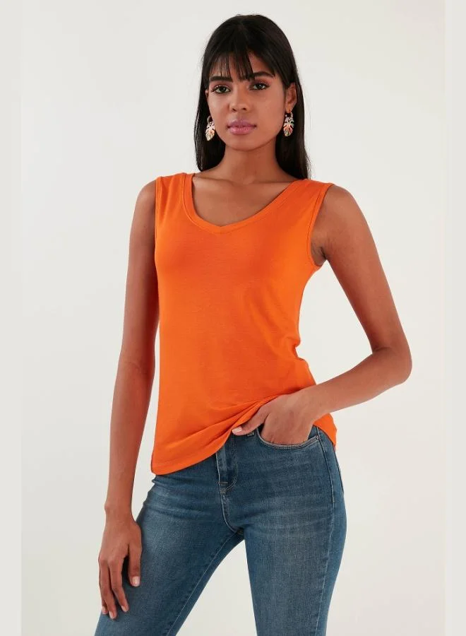 Lela Lela Slim Fit V-Neck Thick Strap 2-Pack Blouse Women's Blouse 5864384S2