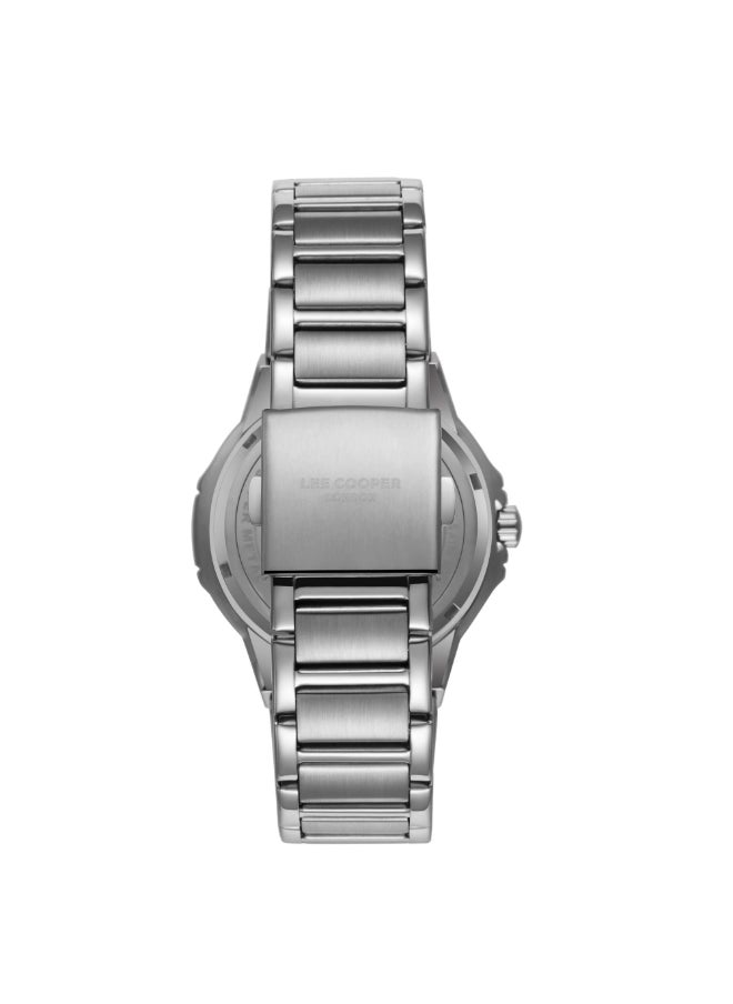 Lee Cooper - Lee Cooper Men's Watch, Analog Display and Metal Strap - LC08016.390, Silver - Image 1