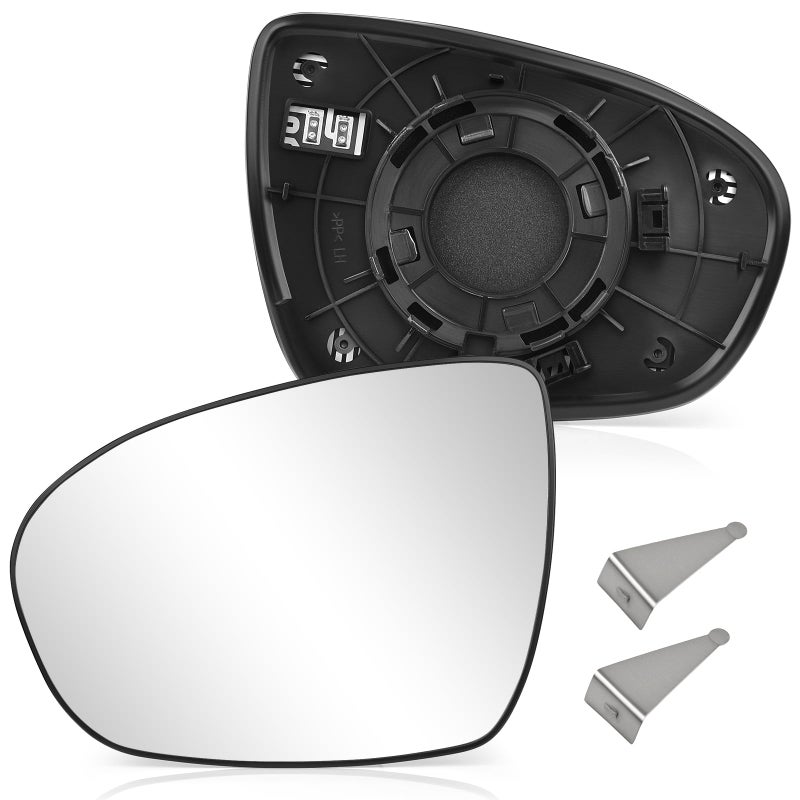 TOPMAX Driver Side Heated Mirror Glass Compatible with 2011 2012 2013 2015 Kia Optima Left Side Convex Rearview Mirror with Backing Plate Clip Replace for 876112T110