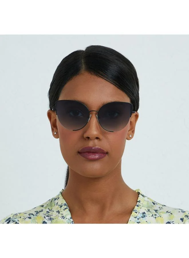 30Sundays COLETTE - La French Collection Women Blue Sunglasses - Frame Material: Metal - Lens Color: Blue- Frame Color: Black - Full Rim