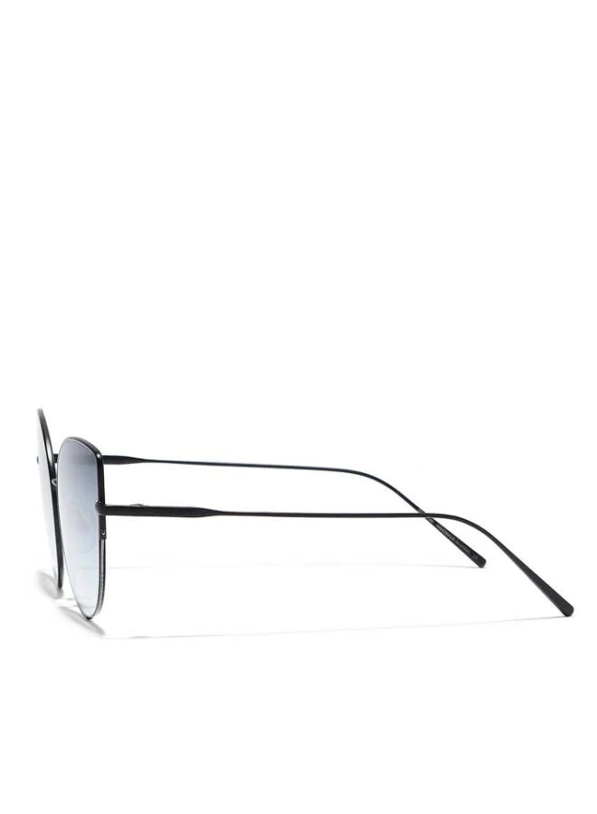 30Sundays COLETTE - La French Collection Women Blue Sunglasses - Frame Material: Metal - Lens Color: Blue- Frame Color: Black - Full Rim