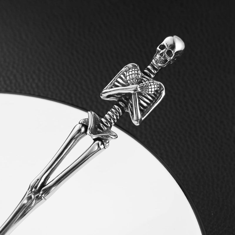 HZMAN Dinner Fork Stainless Steel Flatware Fork Gothic Skull Tableware for Home Kitchen Restaurant Halloween Easter Decoration - Image 3