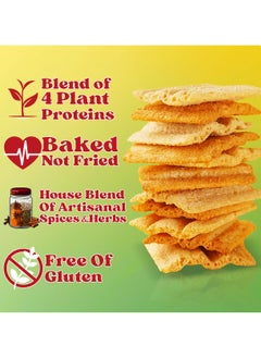 Soul Pantry Cheese and Garlic Protein Chips, Packed with Plant Proteins and Irresistible Flavors, High-Protein Chip Experience Baked to Perfection, Vegan Snack Delight, (Pack of 3)  - Image 2