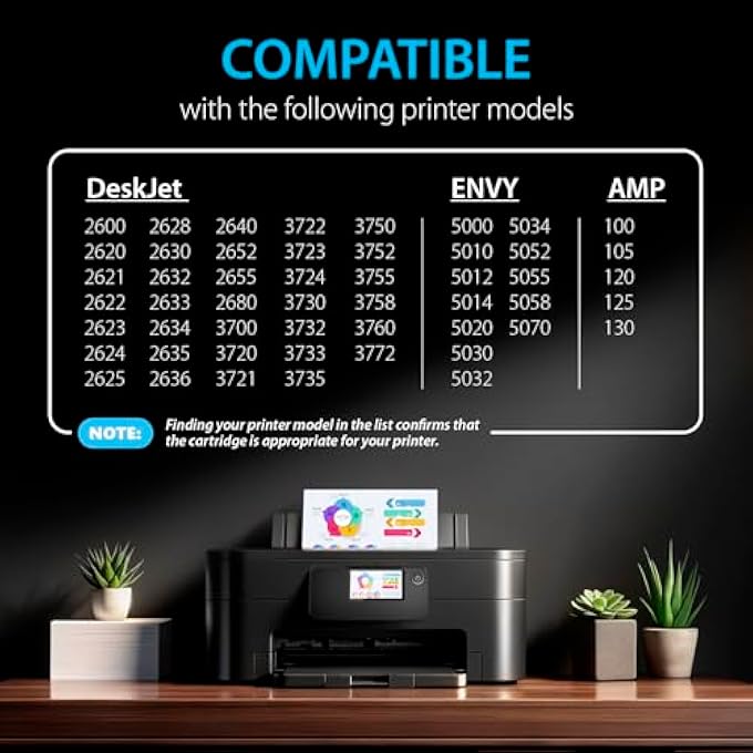 REMANUFACTURED INK CARTRIDGES REPLACEMENT FOR HP 304XL 304 XL HIGH YIELD 2 PACK (BLACK & COLOUR) FOR DESKJET 2620 2625 2630 2635 2655 3700 3720 3730 3755 ENVY 5010 5010 5020 052 - Image 3