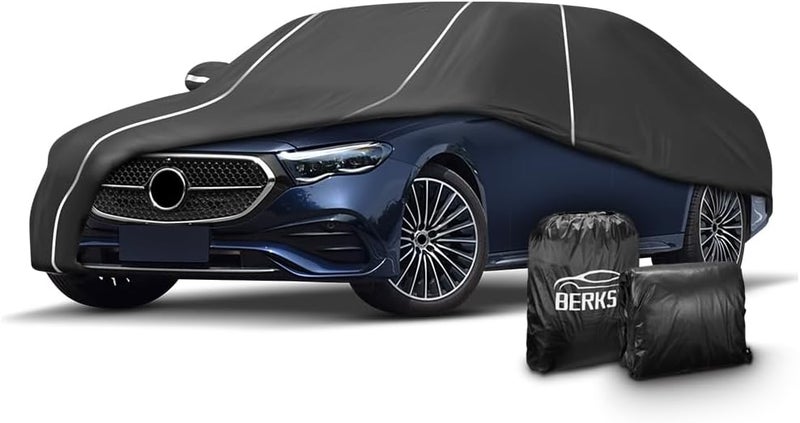 BERKSYDE Waterproof Car Cover for Mercedes Benz E-Class Sedan 2006-2024 with Fluorescent Strips - Image 1
