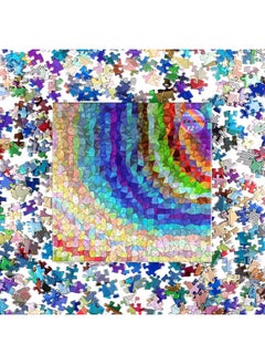 Bgraamiens Bgraamiens Puzzle-Rainbow triangle-1000 Pieces Square Puzzle Color Challenge Jigsaw Puzzles for Adults and Kids  - Image 5