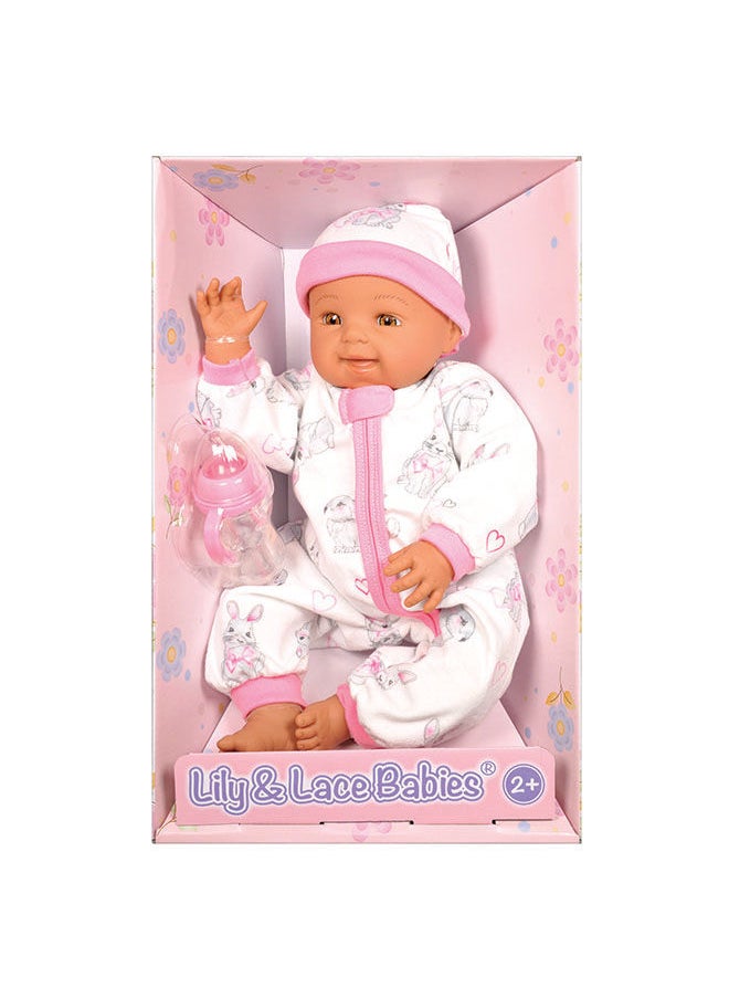Lotus Soft-Bodied Baby Doll – Hispanic (No Hair) 18 Inch  - Image 1