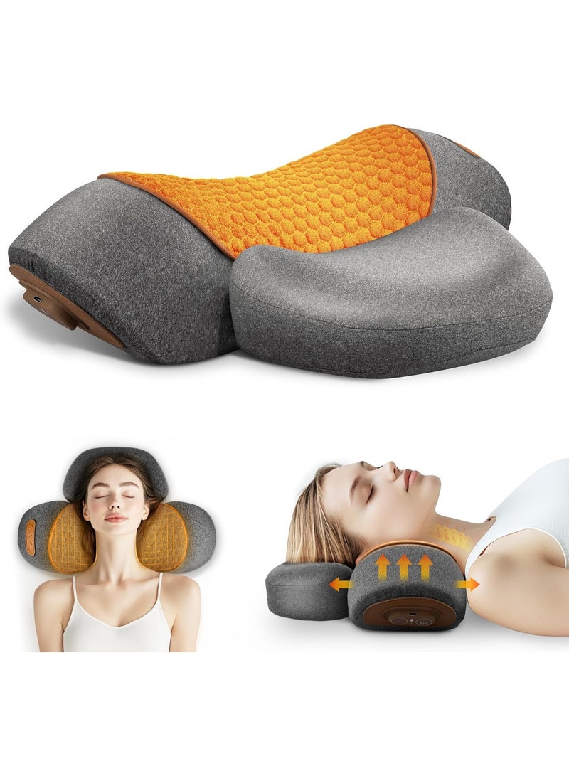 Bukela 3 in 1 Neck Massager Pillow with Heat, Cervical Massager Pillow, Neck Traction Shoulder Corrector Cervical Traction for Pain Relief Deep Tissue,Therapillow for Neck Hump - Image 1