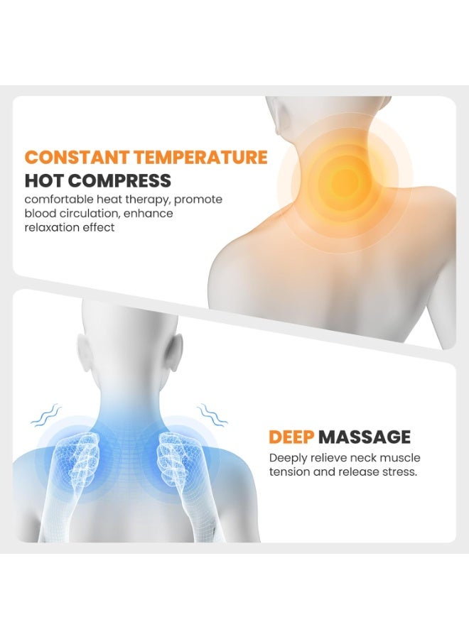 Bukela 3 in 1 Neck Massager Pillow with Heat, Cervical Massager Pillow, Neck Traction Shoulder Corrector Cervical Traction for Pain Relief Deep Tissue,Therapillow for Neck Hump - Image 2