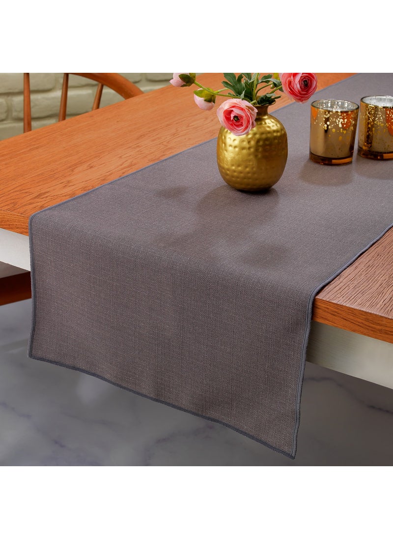 Schafer Home Bianca Linen Polyester Runner 40X160-GRI 