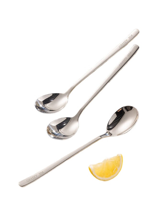 GRASEY 304 Stainless Steel Spoon Set Of 2, Large Soup Ladle And Round Spoon For Home Use Gy8663 - Image 3