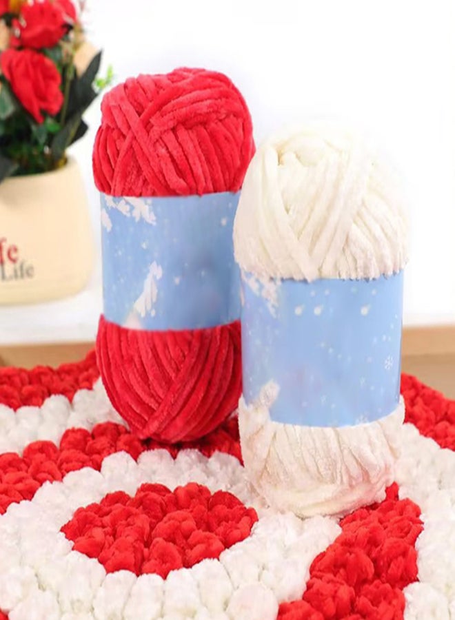 Soft Chenille Yarn for Crocheting Super Bulky Baby Blanket Yarn for Knitting, Weaving Craft DIY Amigurumi Yarn - Image 2