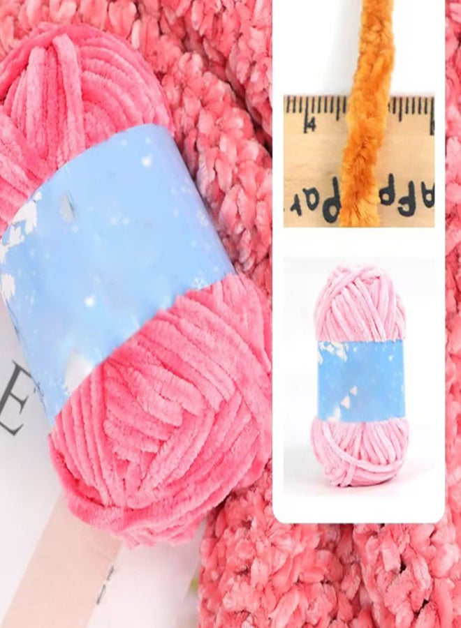 Soft Chenille Yarn for Crocheting Super Bulky Baby Blanket Yarn for Knitting, Weaving Craft DIY Amigurumi Yarn - Image 5