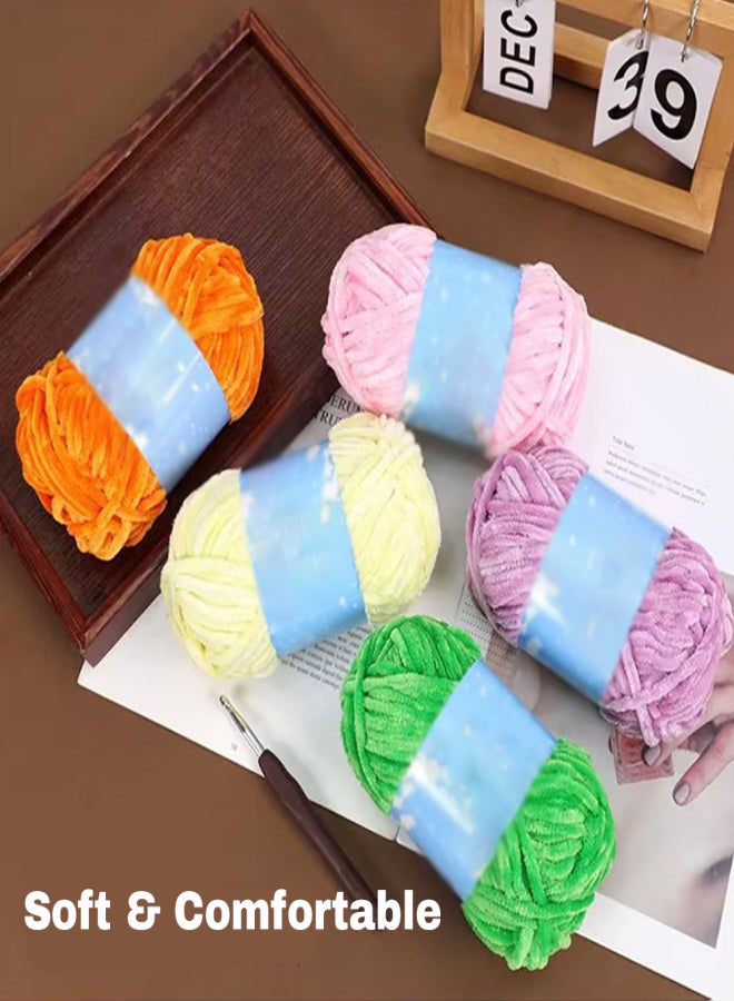 Soft Chenille Yarn for Crocheting Super Bulky Baby Blanket Yarn for Knitting, Weaving Craft DIY Amigurumi Yarn - Image 4