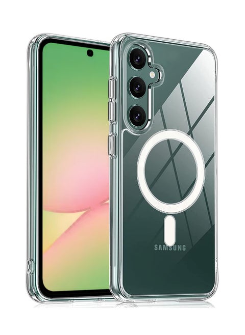 Samsung Galaxy A56 2025 Clear Case with MagSafe – Slim, Anti-Yellowing Cover with Camera Lens Protection, Magnetic Holder Compatible