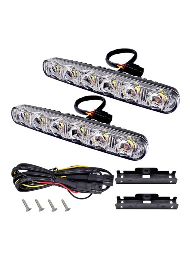 MUNTAQI 2-Piece 6 LED DRL Car Light - Image 1