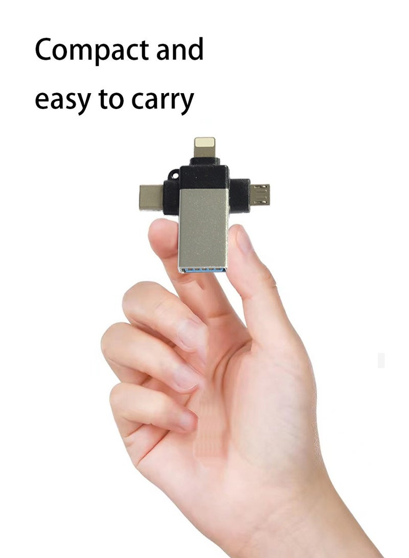 3-in-1 Type C to USB A, OTG Adapter USB Type C Male to USB A Female - Image 3