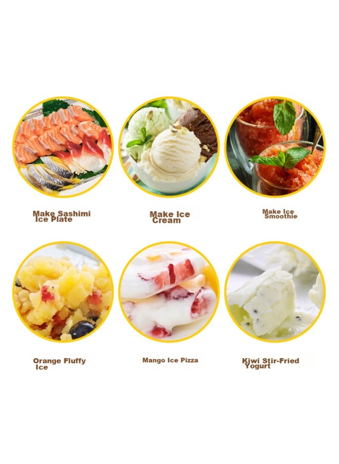 Pin Yu Ice Cream Maker, Self-service Fruit, No Electricity Required, Ice Cream And Yogurt Machine, Small Home Use, Children's Mini Ice Cream Maker, Yellow