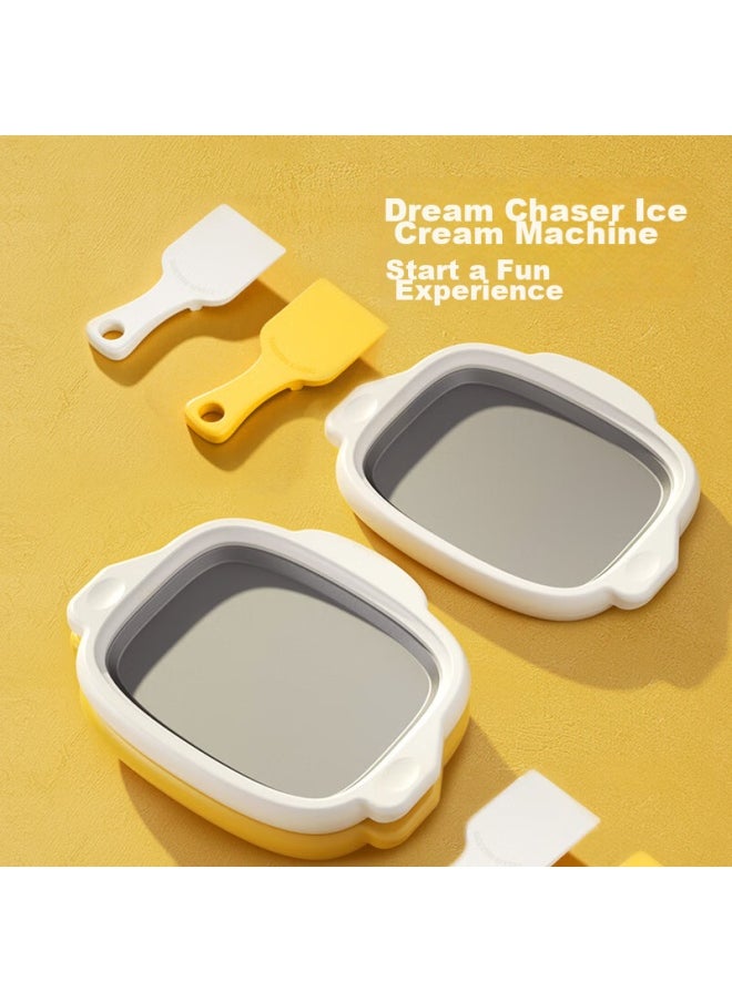 Pin Yu Ice Cream Maker, Self-service Fruit, No Electricity Required, Ice Cream And Yogurt Machine, Small Home Use, Children's Mini Ice Cream Maker, Yellow