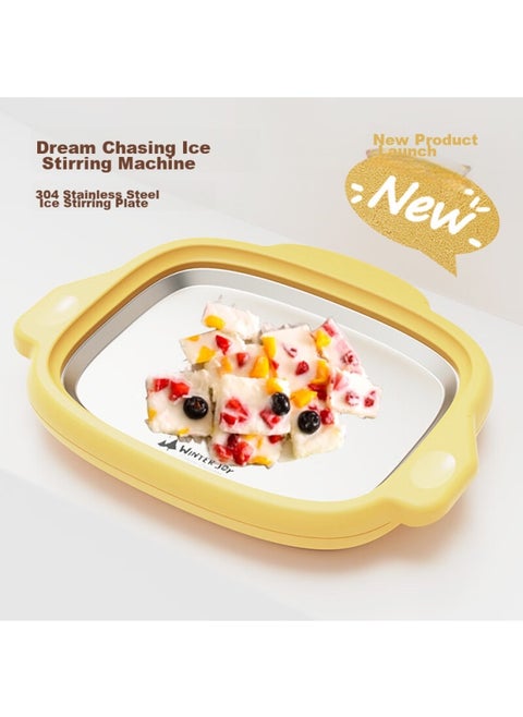 Pin Yu Ice Cream Maker, Self-service Fruit, No Electricity Required, Ice Cream And Yogurt Machine, Small Home Use, Children's Mini Ice Cream Maker, Yellow