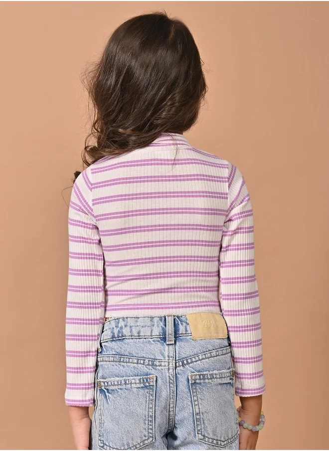 ليل بيكس Solid Full Sleeves Top