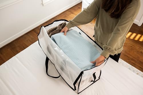 ClearSpace Oversized Moving Bags or Storage Bag – Large Moving Boxes with Backpack Straps, Zippers & Handles – Heavy-Duty Packing Bags for Moving, College Dorm, Christmas Decorations, 2 Pack - Image 4