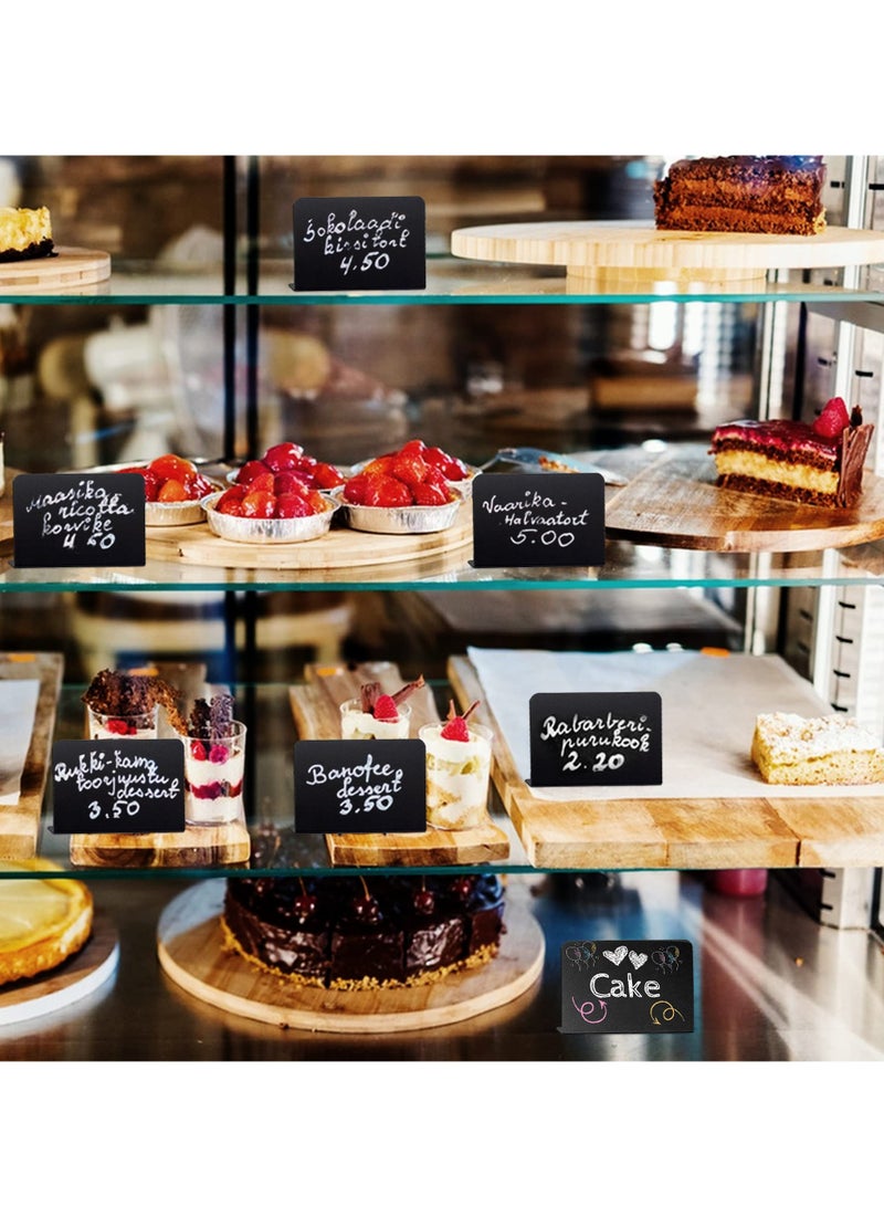 علامات سبورة صغيرة، مجموعة 15 علامة مستطيلة صغيرة مع حامل، علامات محجوزة للطاولات، سبورات عرض للرسائل للطعام، تسعيرة، حفلات زفاف، حفلات، مخبز، 4 × 3 بوصة - Image 4