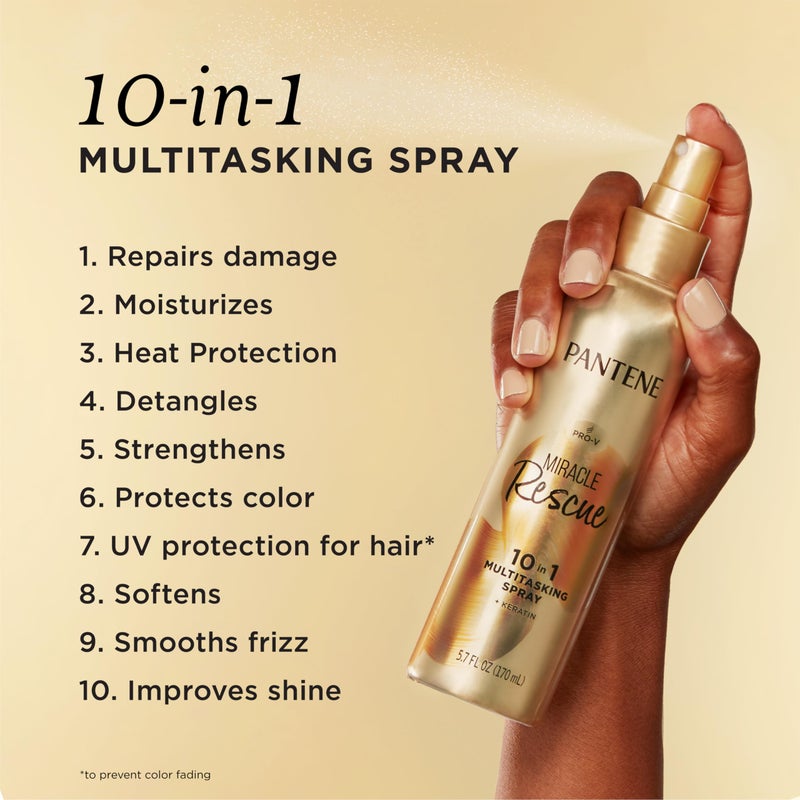 Pantene بنتين معجزة إنقاذ 10 في 1 بخاخ بلسم متعدد المهام، 5.7 أونصة سائلة - Image 2
