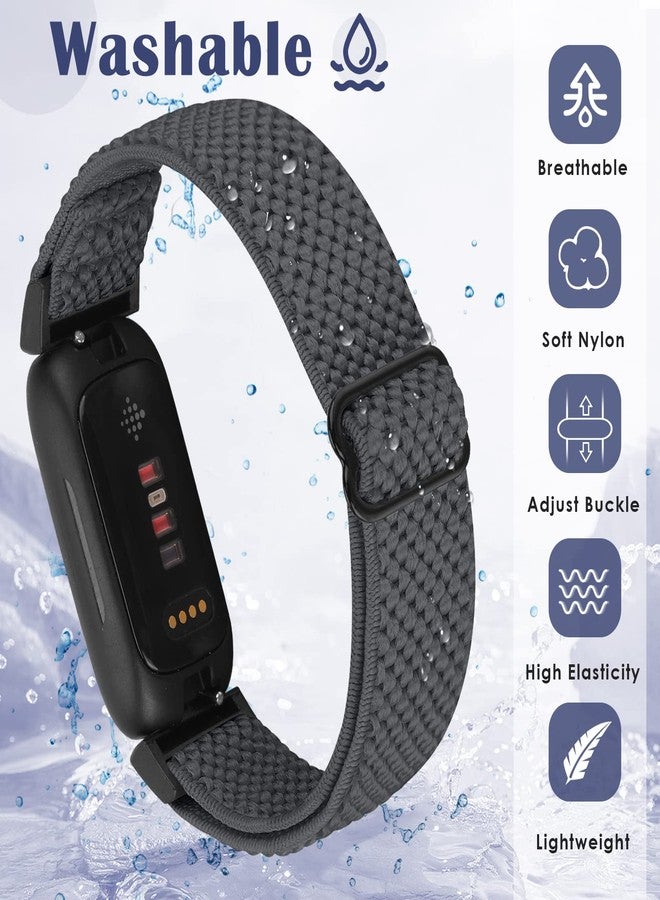 Bcuckood Compatible with Fitbit Inspire 3/Inpsire 2/Inspire/Inpsire HR/Ace 2/Ace 3 Bands, Elastic Adjustable Replacement Wristband Women Men Kids Stretchy Soft Sport Nylon Loop Straps - Image 5