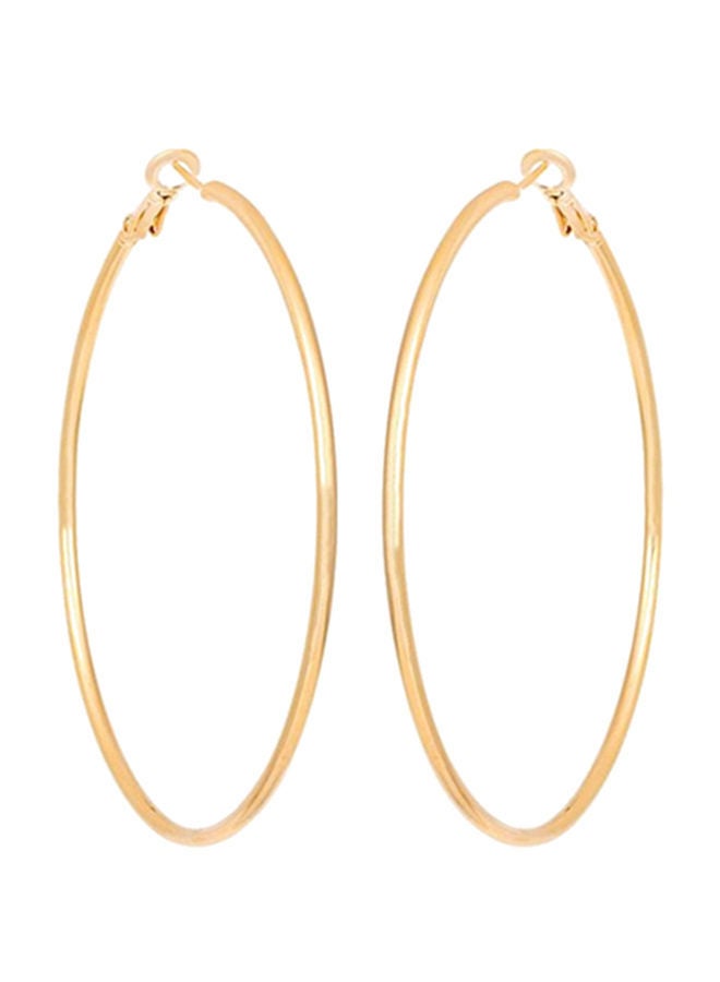 NIBEMINENT Vintage Simple Design Circle Hoop Exaggerate Hoops Earrings 