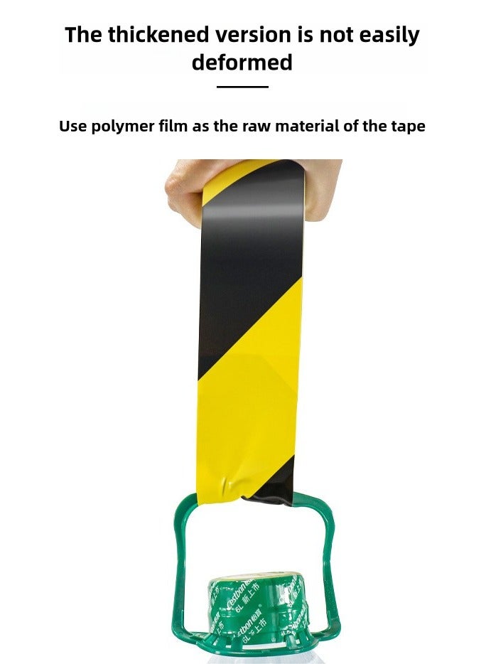 2 pieces of black and yellow warning safety striped tape, self-adhesive tape for marking floors/walls/pipes/equipment in special areas (33 meters) - Image 4