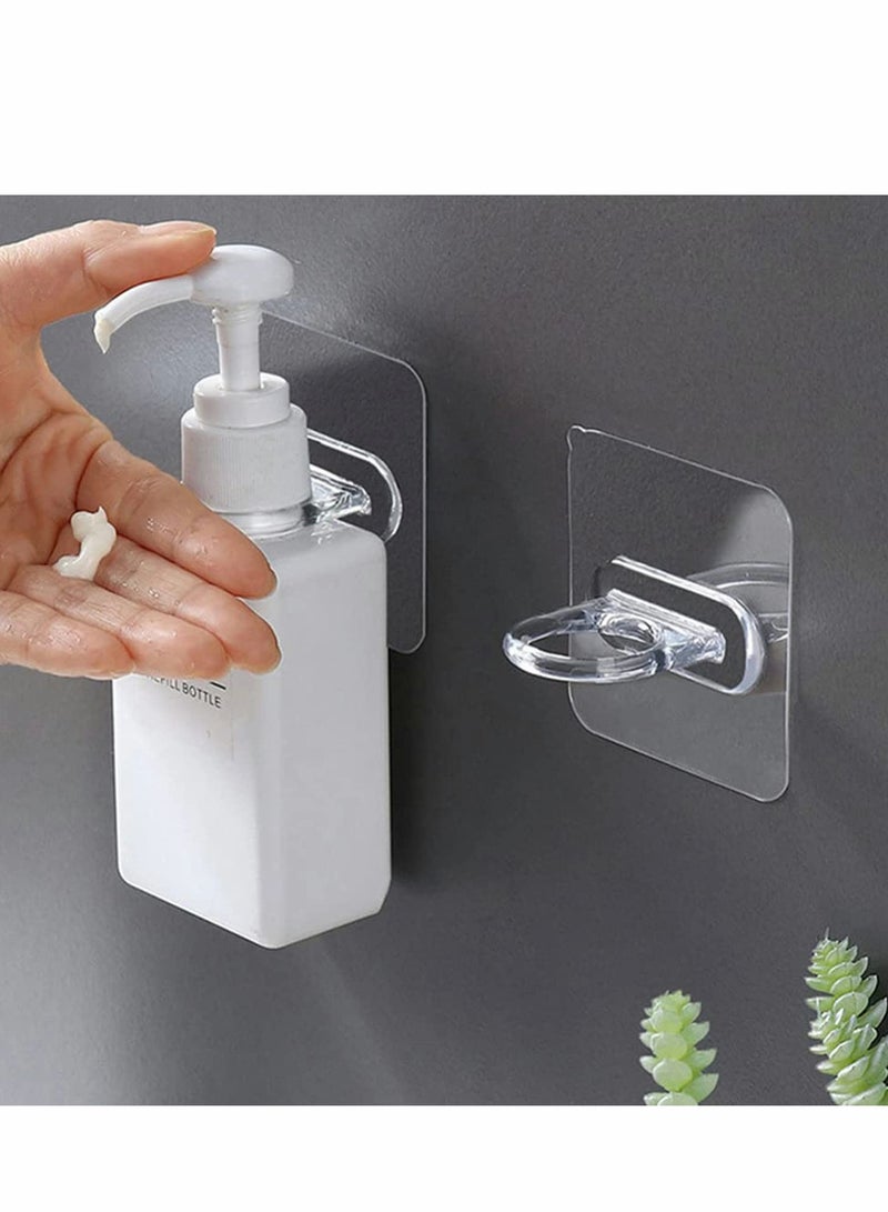 Excefore Shower Gel Bottle Holder Hook, Self Adhesive Wall Mount Shampoo Rack Kitchen Wall Hook Bathroom Free Punch Hanger 12 Pieces  - Image 5