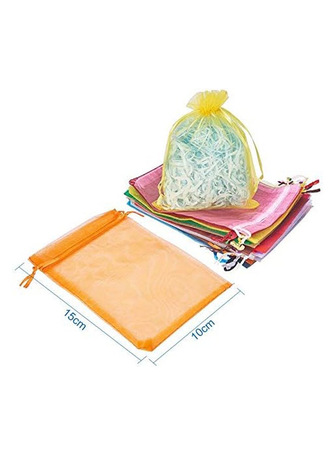 200pcs 4x6 Inch Organza Bags 20 Color Sheer Gift Bags with Drawstring Organza Jewelry Bags Chiffon Bags Candy Bags Pouches for Wedding Easter Party Festival Favor Gift Bags  - Image 3