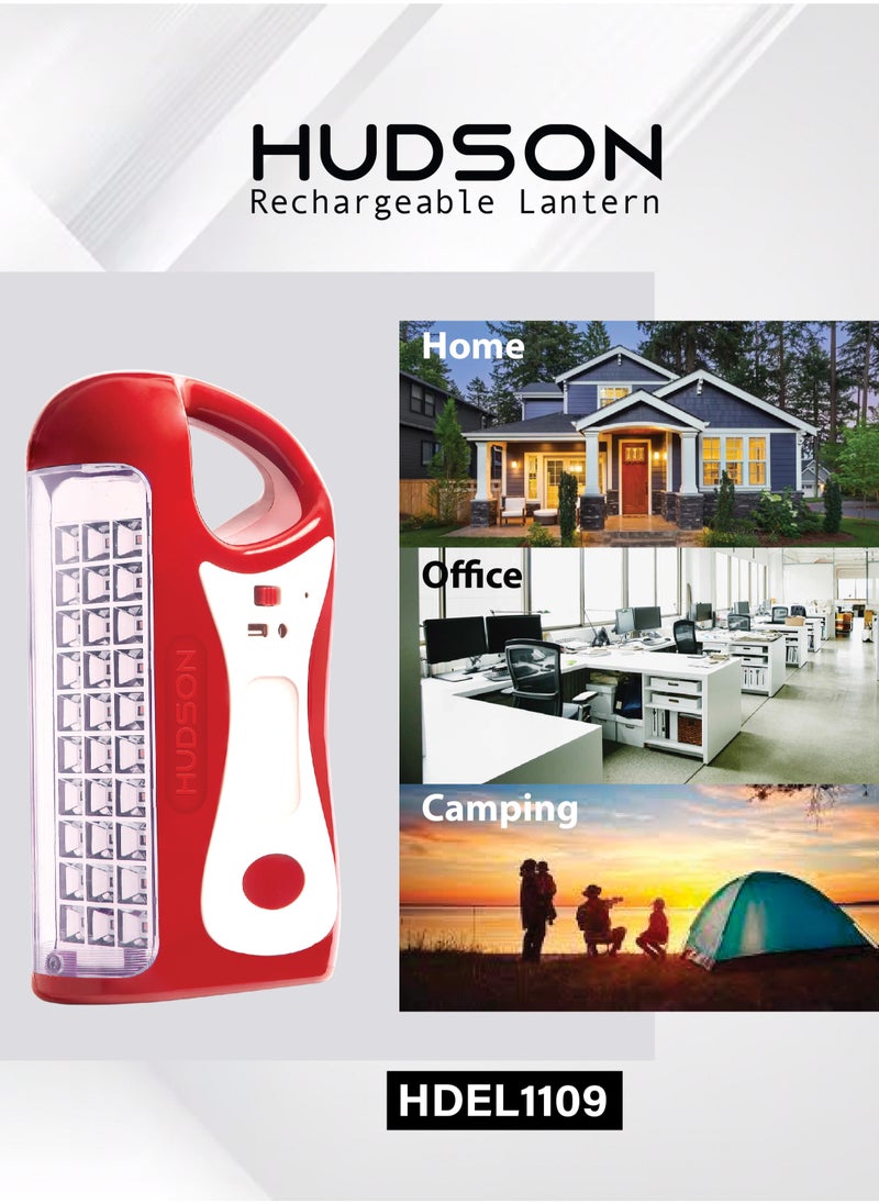 Hudson - Emergency Rechargeable Lantern Assorted  HDEL1109 - Image 1