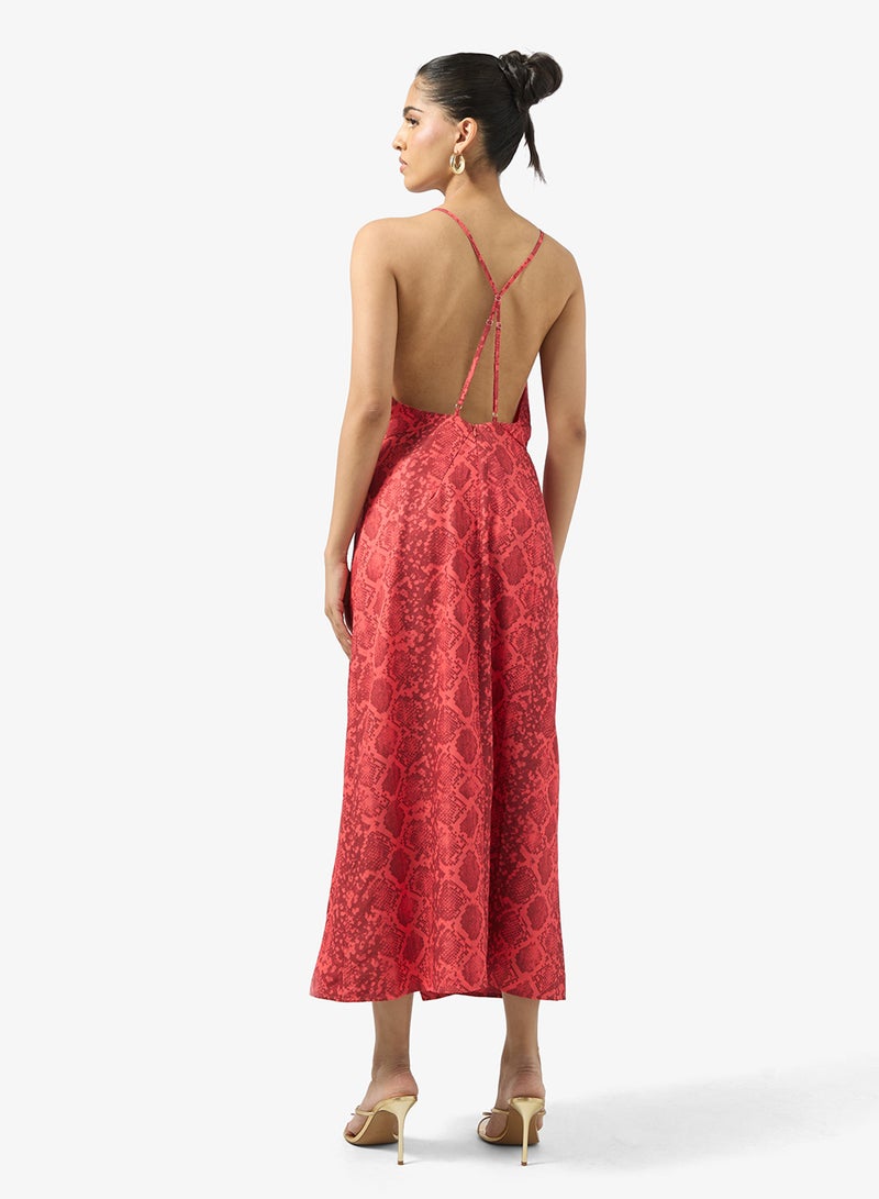 جينجر فستان بنقشة زهور بفتحة رقبة عميقة - Image 2