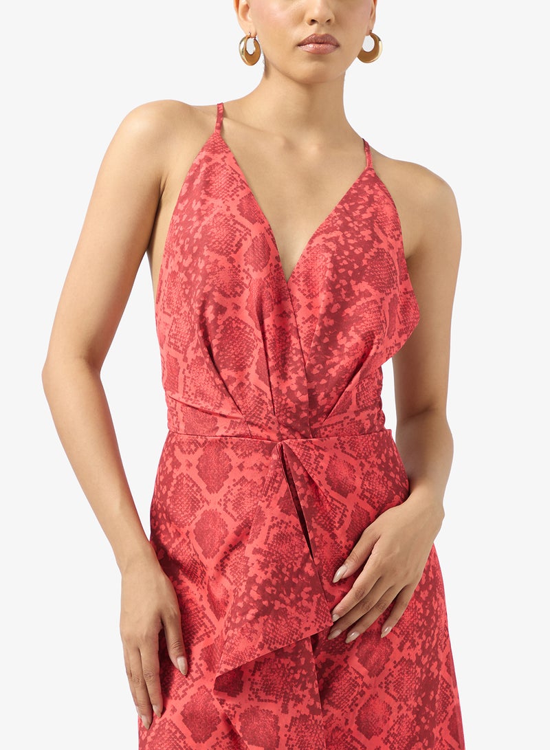 جينجر فستان بنقشة زهور بفتحة رقبة عميقة - Image 3