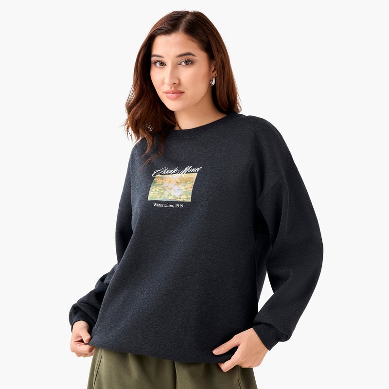 SP Characters Sweatshirt with Claude Monet Print - Image 4