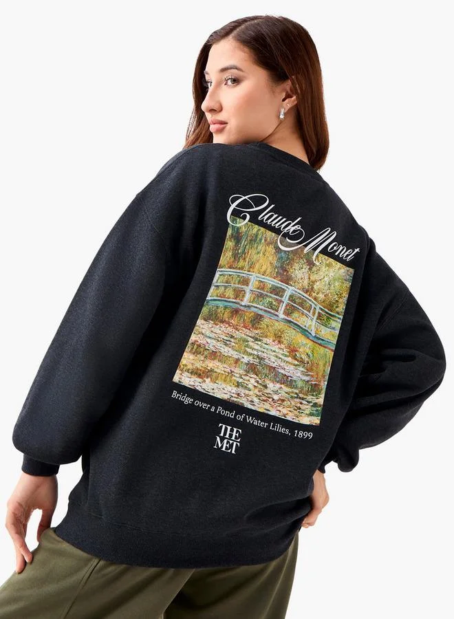 SP Characters Sweatshirt with Claude Monet Print