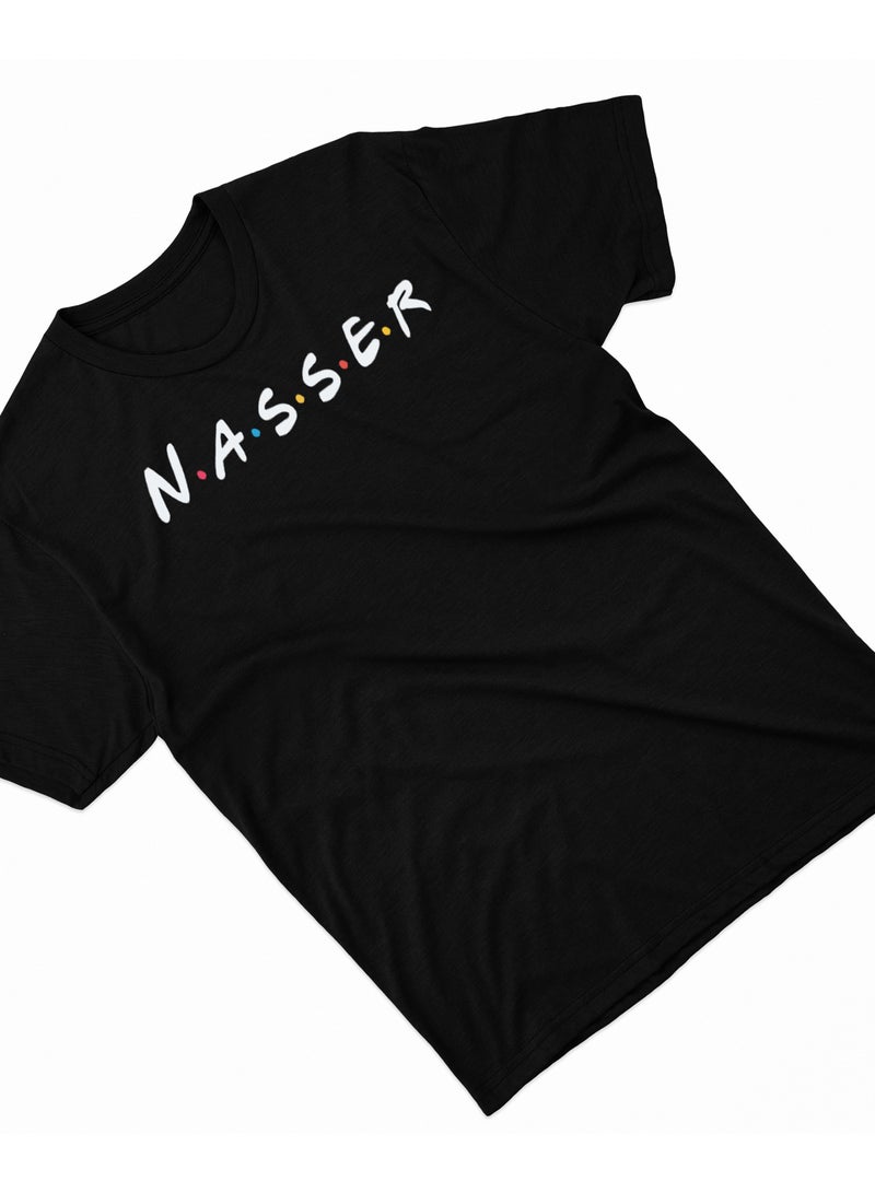 Fashion World Cotton T-shirt Printed with High-quality Friends by name NASSER - Image 2